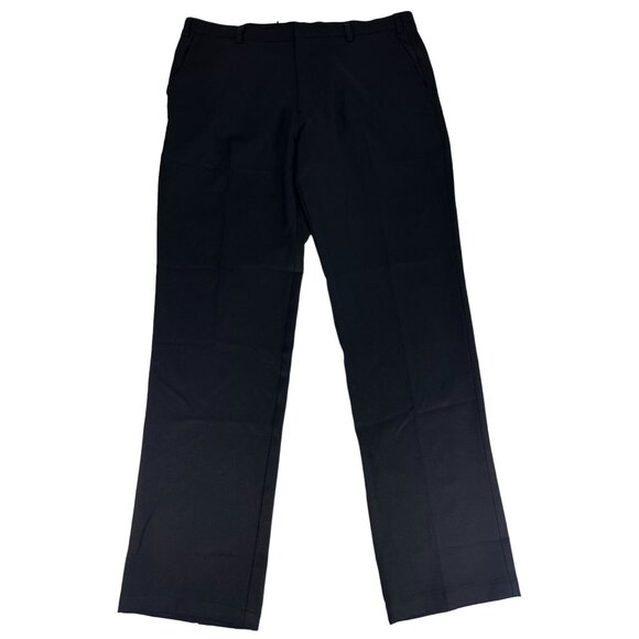 Oobe Straight Leg Work Uniform Pants Men's 40 Black Pockets Flat Front Trousers - Picture 1 of 7